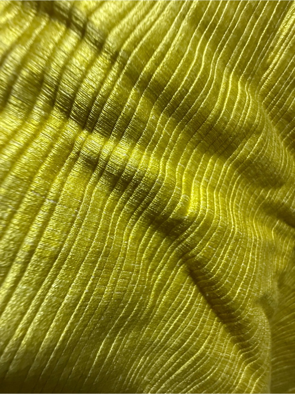 Vibrant yellow Textured ribbed Decorative vintage thick upholstery fabric 2 yds